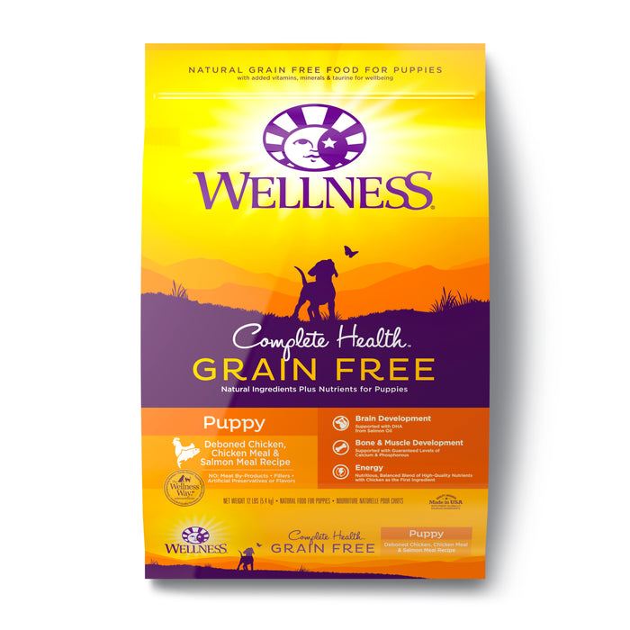 Wellness Complete Health Grain-Free Puppy Dry Dog Food [Wt: 12 lb]
