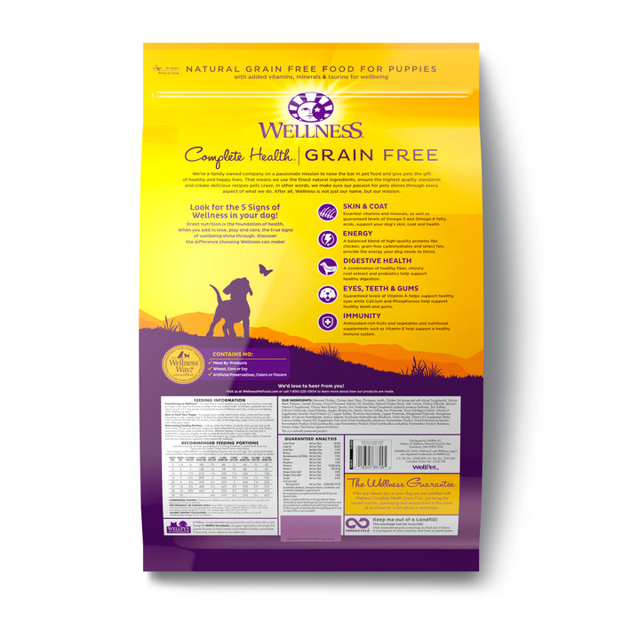Wellness Complete Health Grain-Free Puppy Dry Dog Food [Wt: 12 lb]
