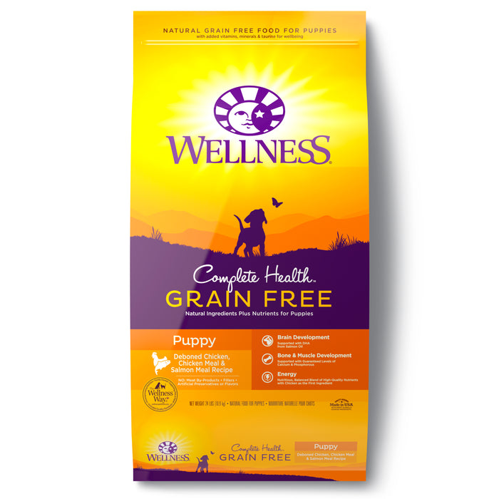 Wellness Complete Health Grain-Free Puppy Dry Dog Food [Wt: 24 lb]