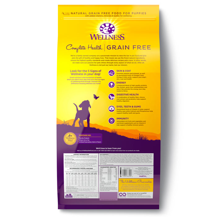 Wellness Complete Health Grain-Free Puppy Dry Dog Food [Wt: 24 lb]