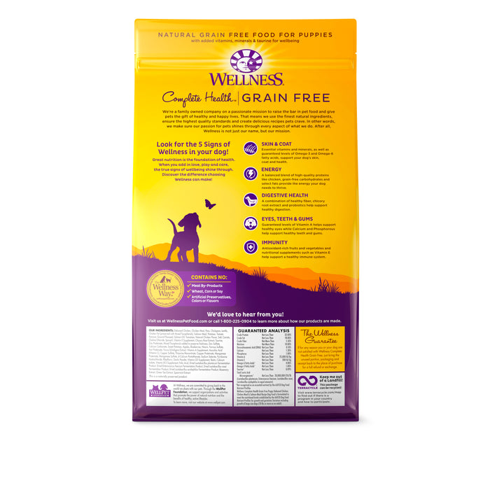 Wellness Complete Health Grain-Free Puppy Dry Dog Food [Wt: 4 lb]