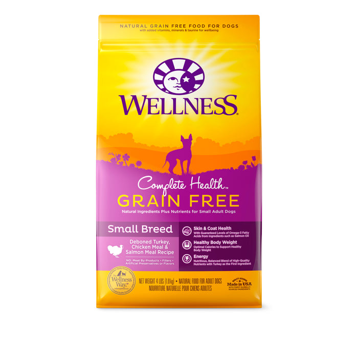 Wellness Complete Health Grain Free Small Breed Dry Dog Food [Wt: 4 lb]