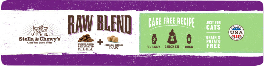 Stella & Chewy's Raw Blend Cat Kibble - Turkey Chicken and Duck [Weight : 10lb]