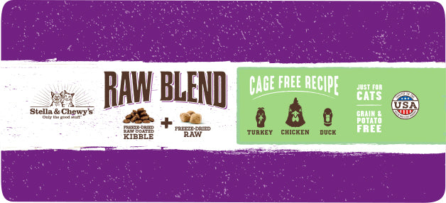 Stella & Chewy's Raw Blend Cat Kibble - Turkey Chicken and Duck [Weight : 5lb]