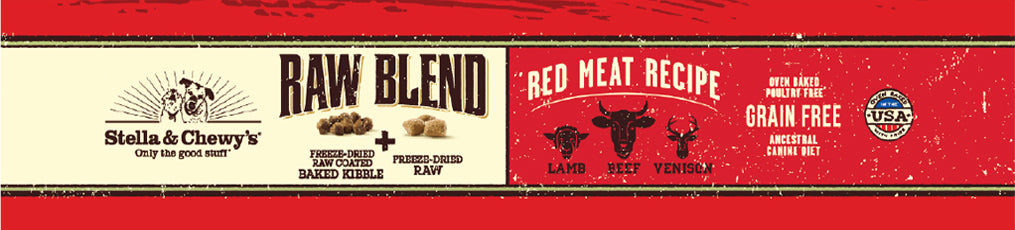 Stella & Chewy's Raw Blend Baked Kibble For Dogs - Red Meat (Lamb, Beef & Venison) [Weight : 22lb]
