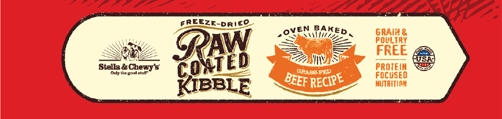Stella & Chewy's Raw Coated Kibble For Dogs, Beef [Weight : 22lb]