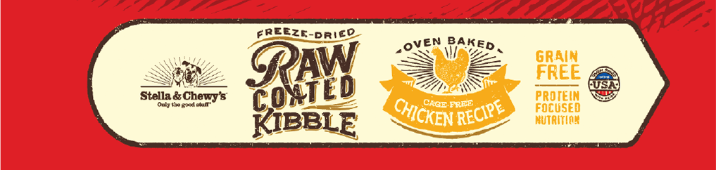 Stella & Chewy's Raw Coated Kibble For Dogs, Chicken [Weight : 22lb]