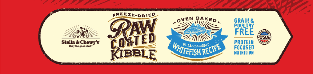 Stella & Chewy's Raw Coated Kibble For Dogs, Whitefish [Weight : 22lb]