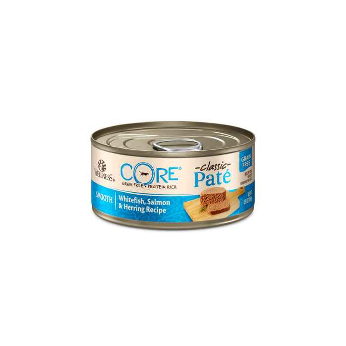 Wellness CORE Grain-Free Salmon, Whitefish & Herring Formula Wet Cat Food [Weight : 5.5 oz]