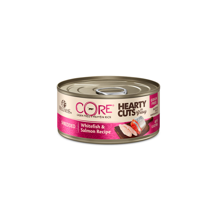 Wellness CORE Hearty Cuts Shredded Whitefish & Salmon Canned Cat Food [Weight : 5.5 oz]