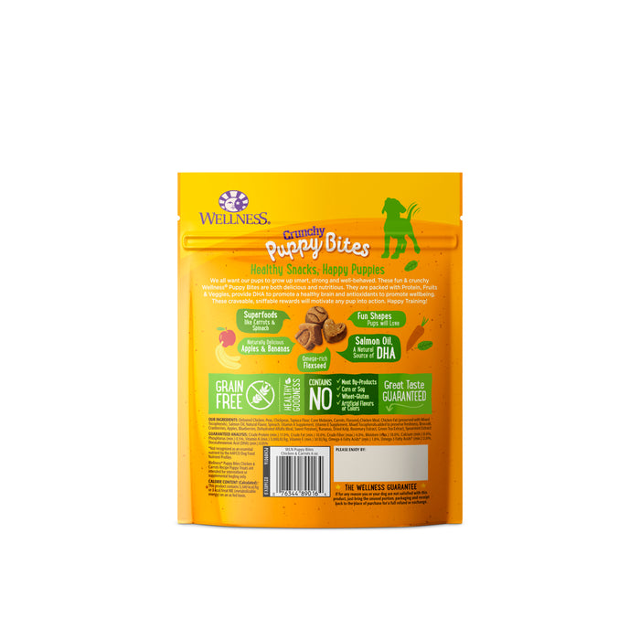 Wellness Puppy Bites Crunchy Chicken & Carrots Recipe Dog Treats [Weight: 6 oz]