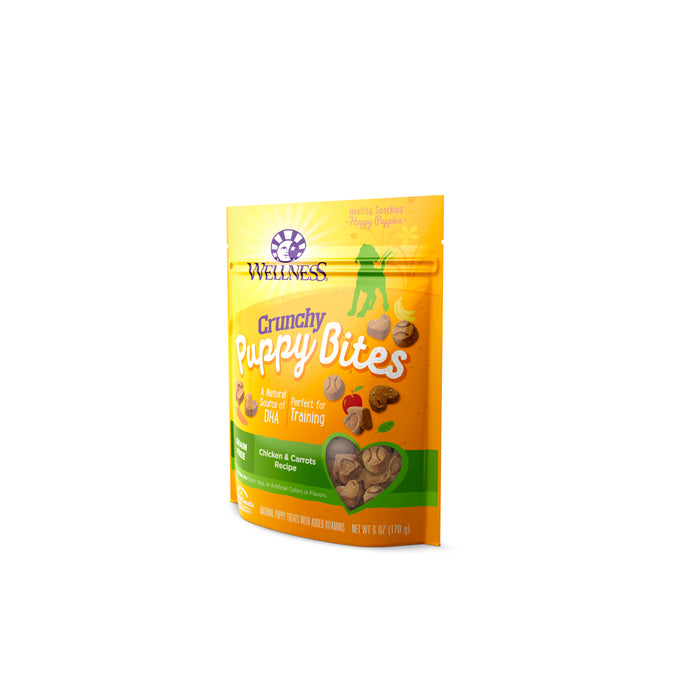 Wellness Puppy Bites Crunchy Chicken & Carrots Recipe Dog Treats [Weight: 6 oz]