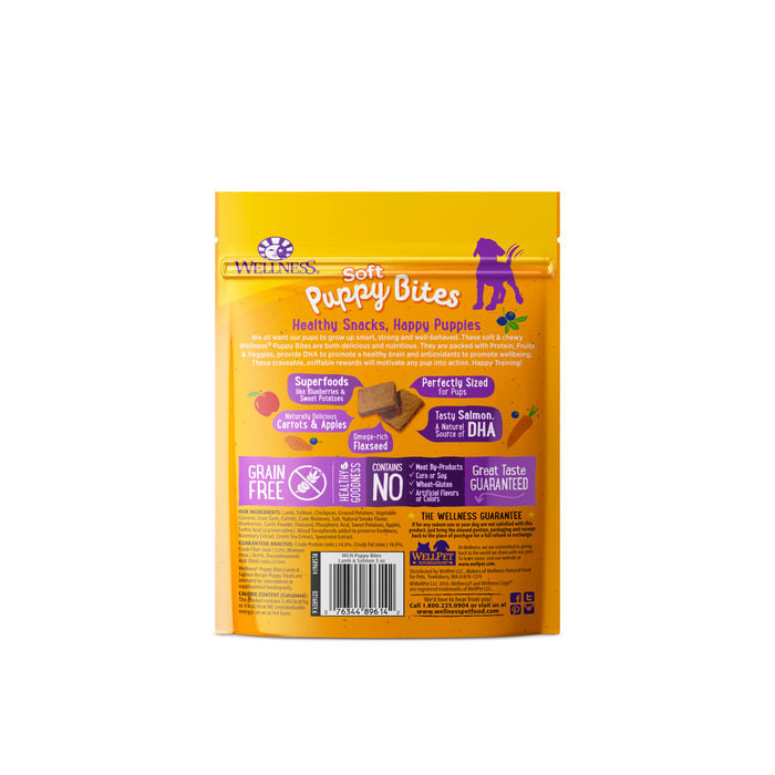 Wellness Puppy Bites Soft Lamb & Salmon Recipe Dog Treats [Weight: 3 oz]