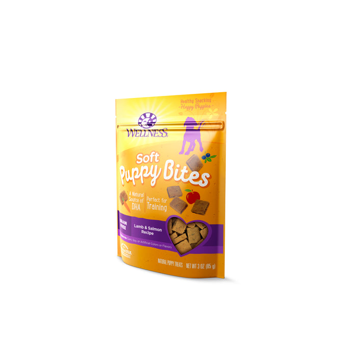 Wellness Puppy Bites Soft Lamb & Salmon Recipe Dog Treats [Weight: 3 oz]