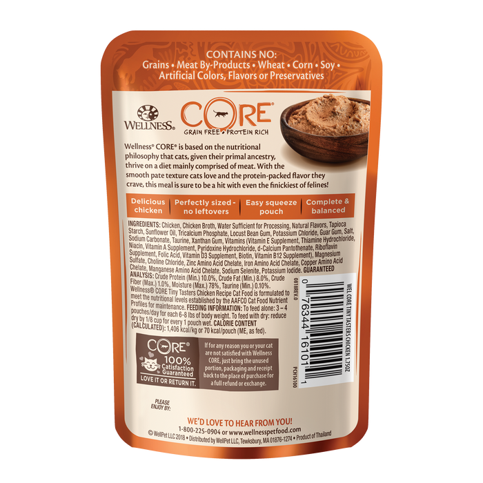 Wellness CORE Tiny Tasters Kitten Pate Chicken Wet Cat Food [Weight : 1.75 oz]