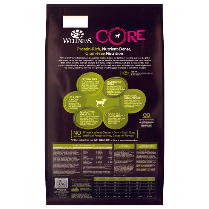 Wellness CORE Small Breed Healthy Weight Dry Dog Food [Weight: 12 lb]