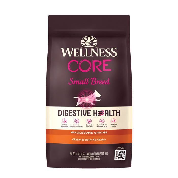 Wellness CORE Digestive Health Small Breed Chicken Recipe Dry Dog Food [Weight: 4 lb]