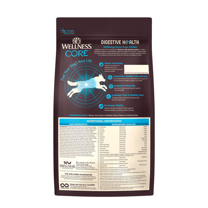 Wellness CORE Digestive Health Whitefish & Brown Rice Recipe Dry Dog Food [Weight: 4 lb]