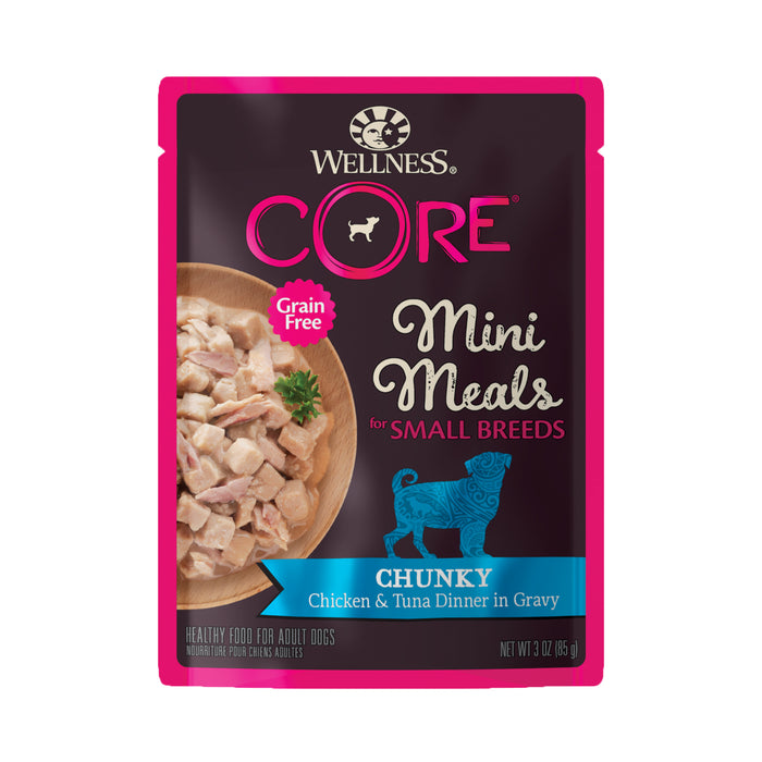 Wellness CORE Small Breed Mini Meals - Chunky Chicken & Tuna Wet Dog Food [Weight: 3 oz]