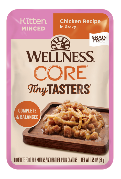 Wellness CORE Tiny Tasters Kitten Minced Chicken Wet Cat Food [Weight : 1.75 oz]