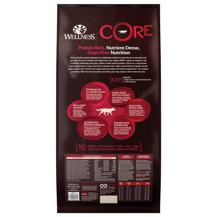 Wellness CORE Lamb Dry Dog Food [Weight: 22 lb]