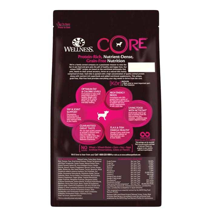 Wellness CORE Small Breed (Original) Dog Food [Weight: 4 lb]