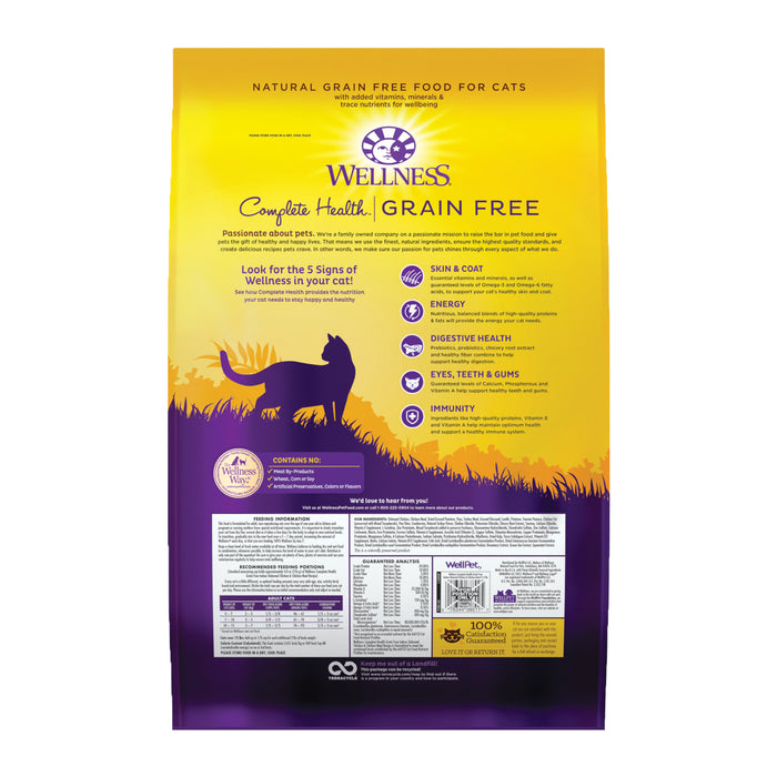 Wellness Complete Health Grain-Free Indoor Deboned Chicken & Chicken Meal Dry Cat Food [Weight: 11.5 lb]
