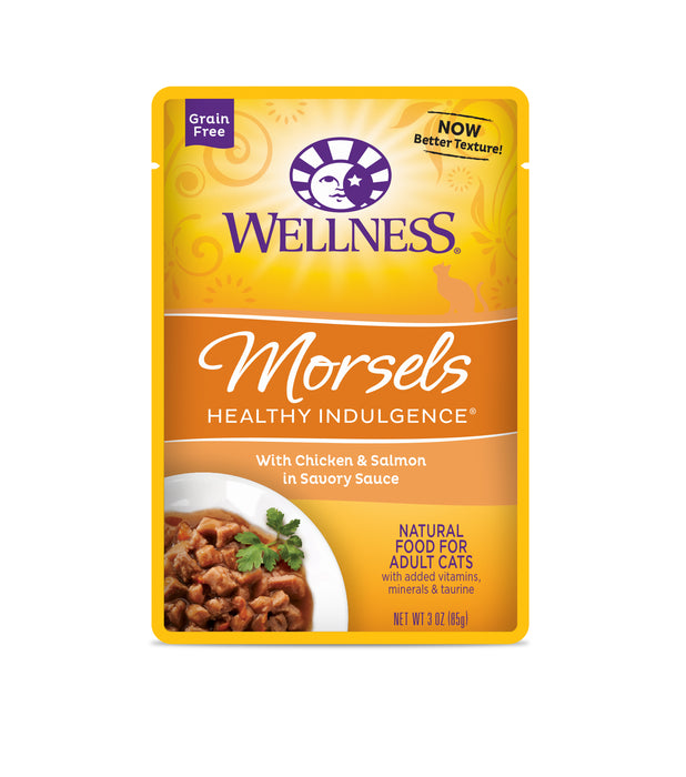 Wellness Healthy Indulgence Morsels Chicken & Salmon Wet Cat Food [Weight : 3 oz]