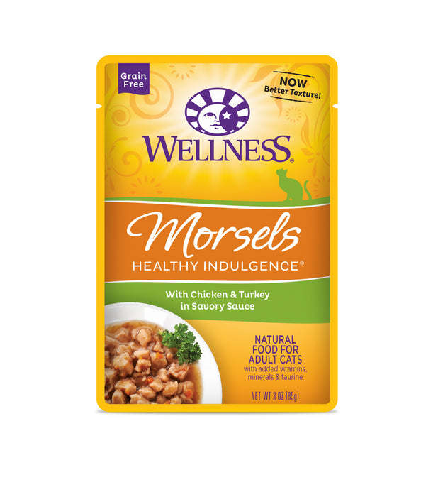 Wellness Healthy Indulgence Morsels Chicken & Turkey Wet Cat Food [Weight : 3 oz]