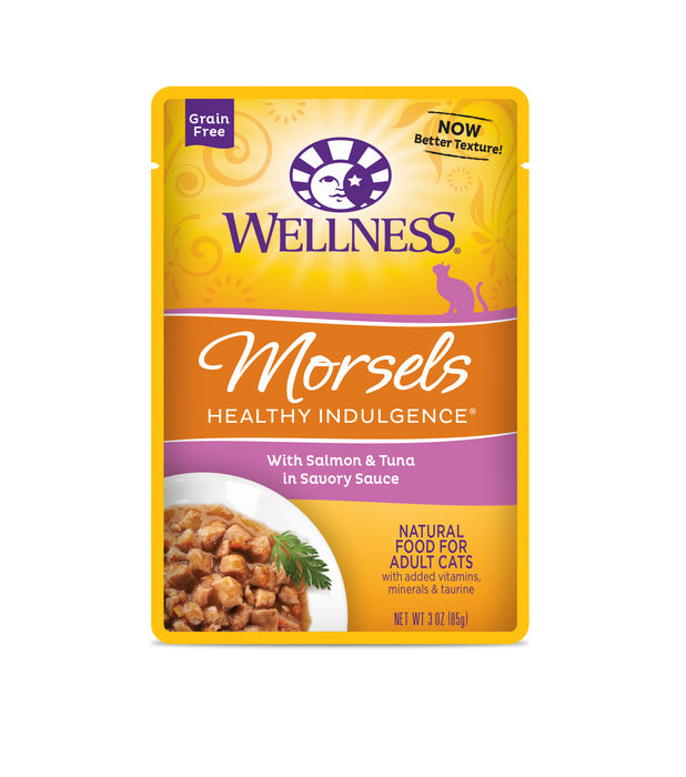 Wellness Healthy Indulgence Morsels Salmon & Tuna Wet Cat Food [Weight : 3 oz]
