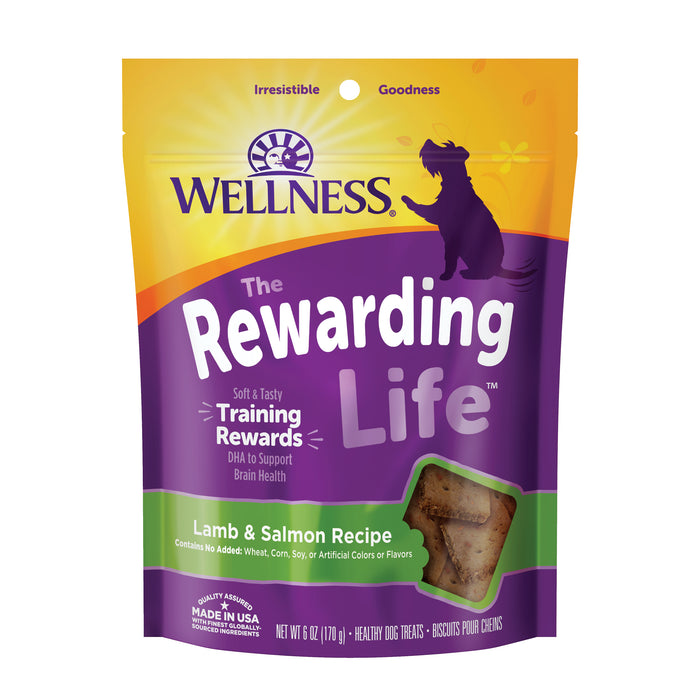 Wellness Rewarding Life Lamb & Salmon Recipe Dog Treats [Weight: 6 oz]
