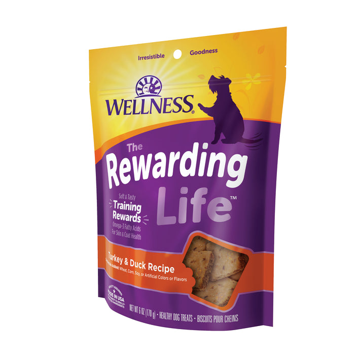 Wellness Rewarding Life Turkey & Duck Recipe Dog Treats [Weight: 6 oz]