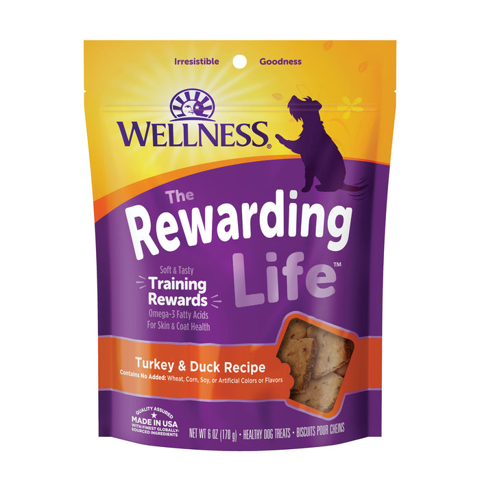 Wellness Rewarding Life Turkey & Duck Recipe Dog Treats [Weight: 6 oz]