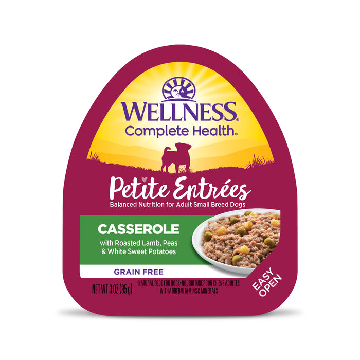 Wellness Petite Entrées Casserole With Roasted Lamb, Peas & White Sweet Potatoes Wet Dog Food [Weight: 3 oz]