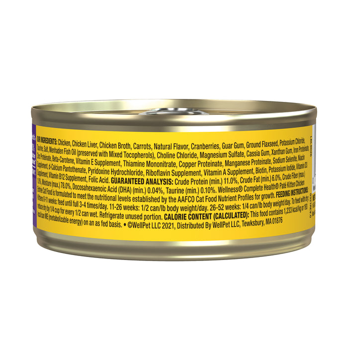 Wellness Complete Health Pate Kitten Chicken Wet Cat Food [Weight : 5.5 oz]