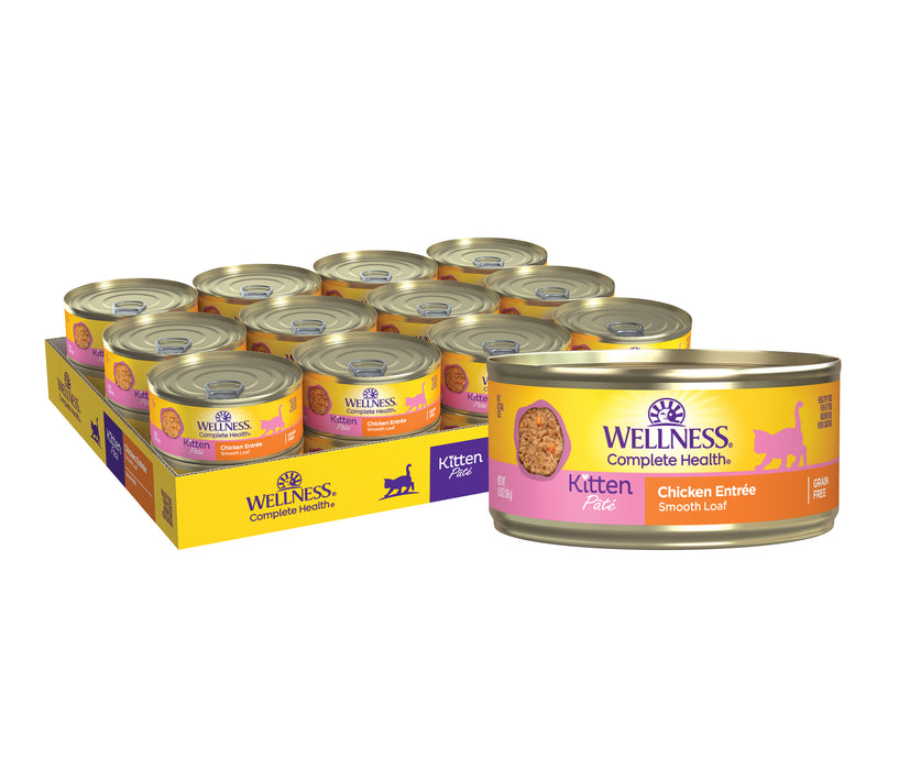 Wellness Complete Health Pate Kitten Chicken Wet Cat Food [Weight : 5.5 oz]