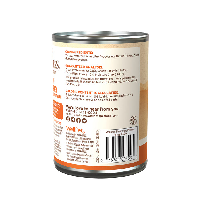 Wellness 95% Turkey Recipe Wet Dog Food [Weight: 13.2 oz]