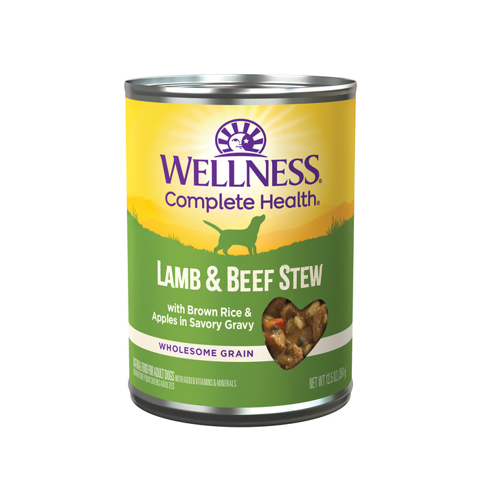 Wellness Stew Lamb & Beef with Brown Rice & Apples Wet Dog Food [Weight: 12.5 oz]