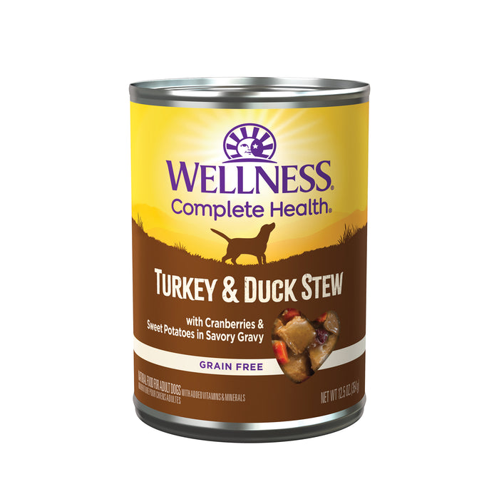 Wellness Stew Turkey & Duck with Sweet Potatoes & Cranberries Wet Dog Food [Weight: 12.5 oz]