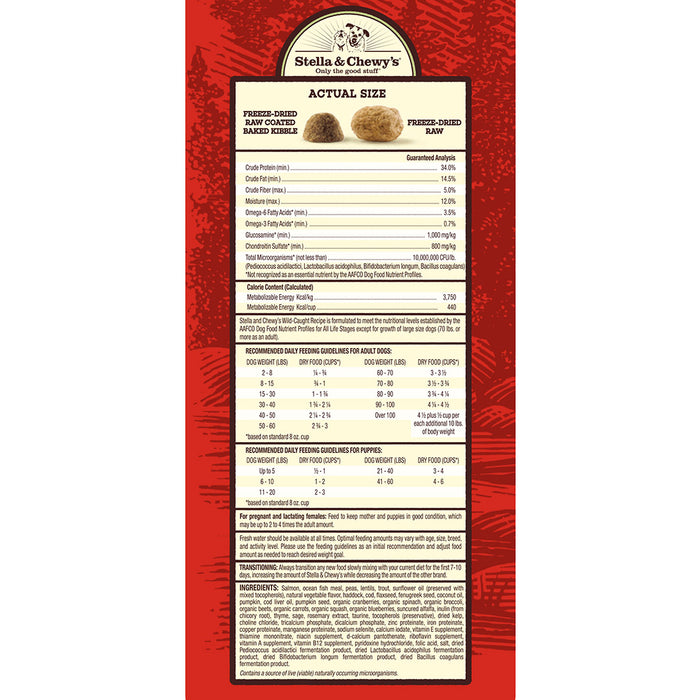 Stella & Chewy's Raw Blend Wild Caught Recipe for Dogs, (Cod, Salmon & Haddock) [Weight : 3.5lb]