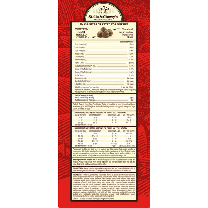 Stella & Chewy's Raw Coated Kibble, Puppy (Chicken) [Weight : 3.5lb]