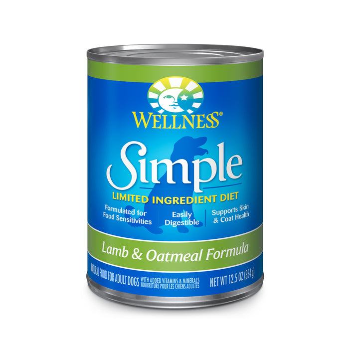Wellness Simple Lamb & Oatmeal Formula Wet Dog Food [Weight: 12.5 oz]