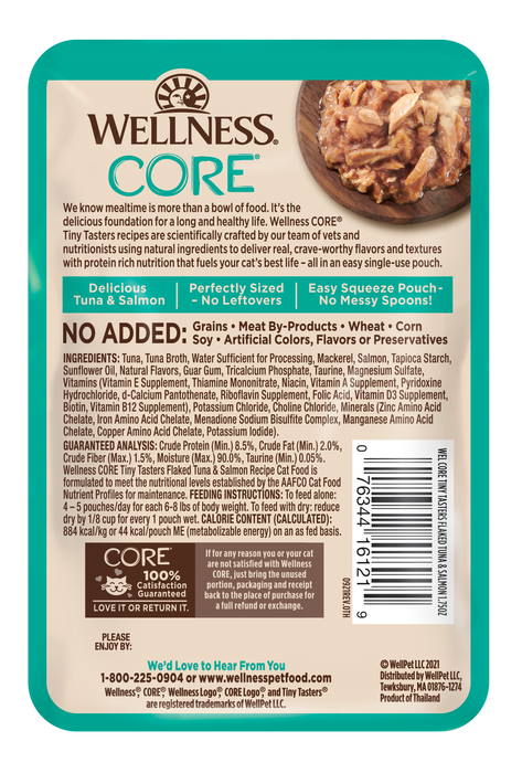 Wellness CORE Tiny Tasters Flaked Tuna & Shrimp Wet Cat Food [Weight : 1.75 oz]