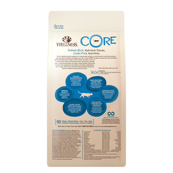 Wellness CORE Indoor Salmon & Herring Dry Cat Food [Weight: 2 lb]