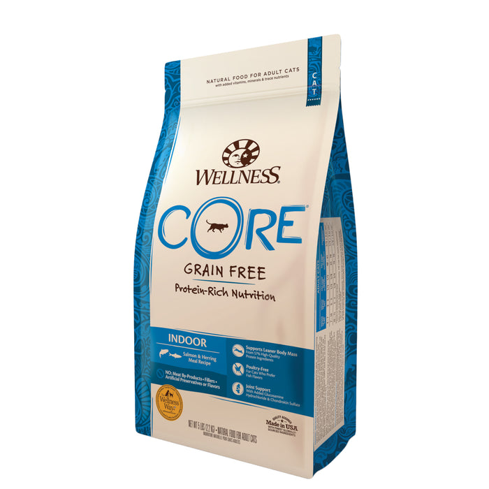 Wellness CORE Indoor Salmon & Herring Dry Cat Food [Weight: 5 lb]