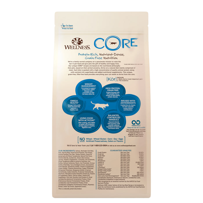 Wellness CORE Indoor Salmon & Herring Dry Cat Food [Weight: 5 lb]