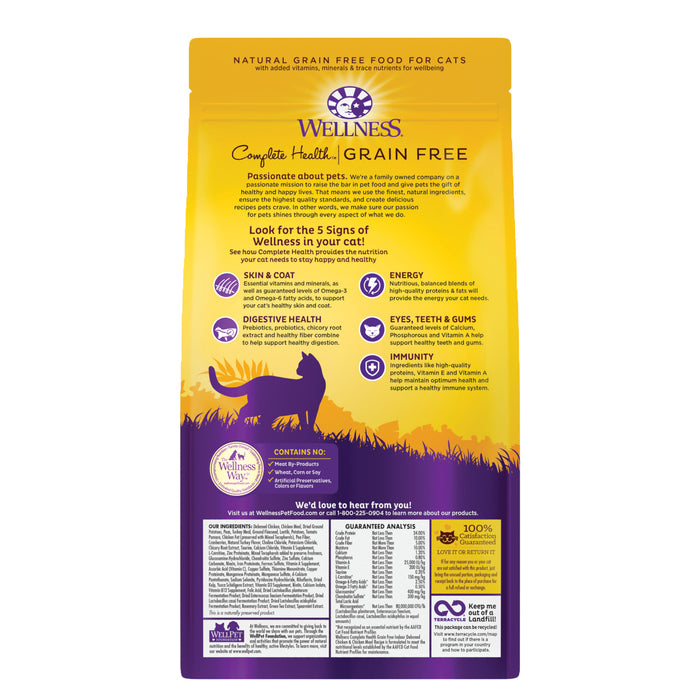 Wellness Complete Health Grain-Free Indoor Deboned Chicken & Chicken Meal Dry Cat Food [Weight: 5.5 lb]